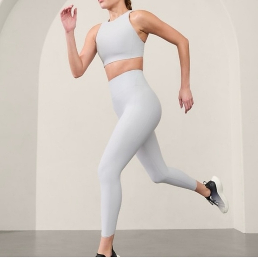 Athleta Light Gray High-Rise Seamless Leggings